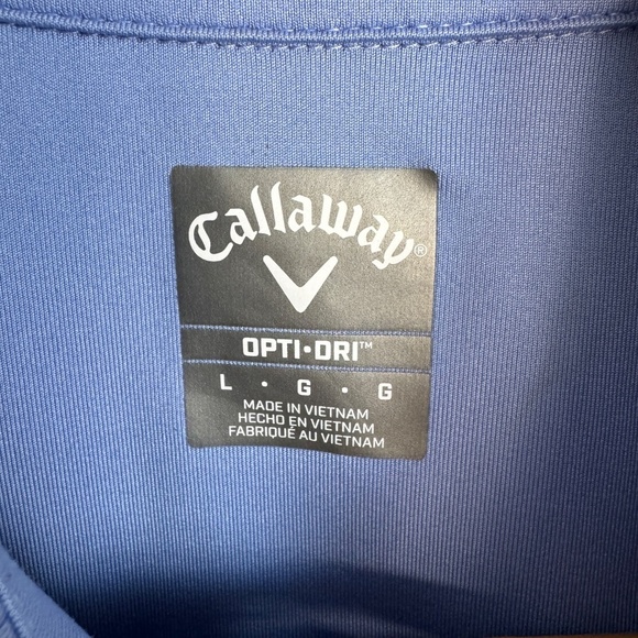 Callaway OPTI-DRY Men's Short Sleeve Performance Polo Athletic Golf Shirt Blue L - Picture 3 of 13
